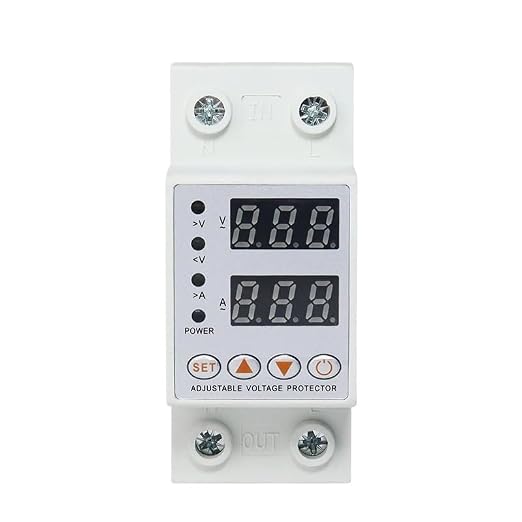 Adjustable Over Voltage Current and Under Voltage Protective Device Protector Relay 40A 220V VaneAims(40A)