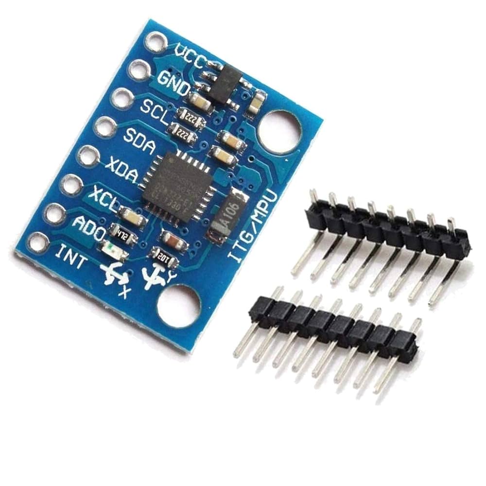 MPU-6050 6-Axis IMU ā 3-Axis Gyroscope + 3-Axis Accelerometer (GY-521 style breakout)