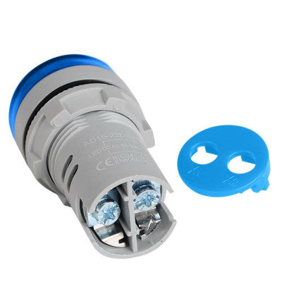 BLUE Round Voltmeter 0-30V