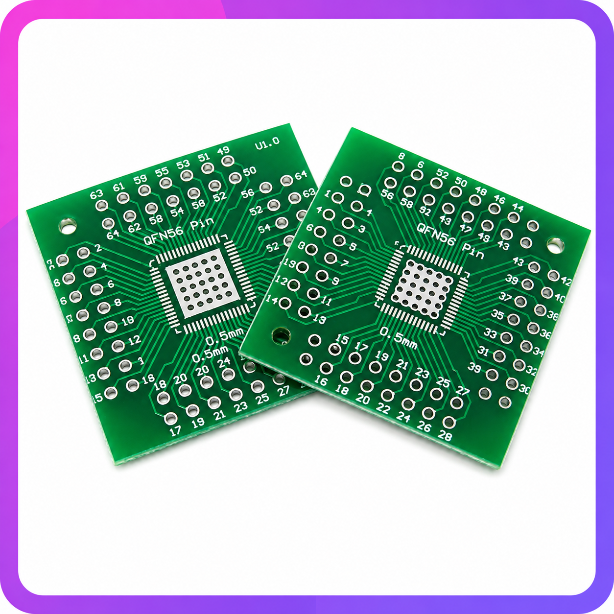 QFN56/QFN64 to DIP Adapter Board