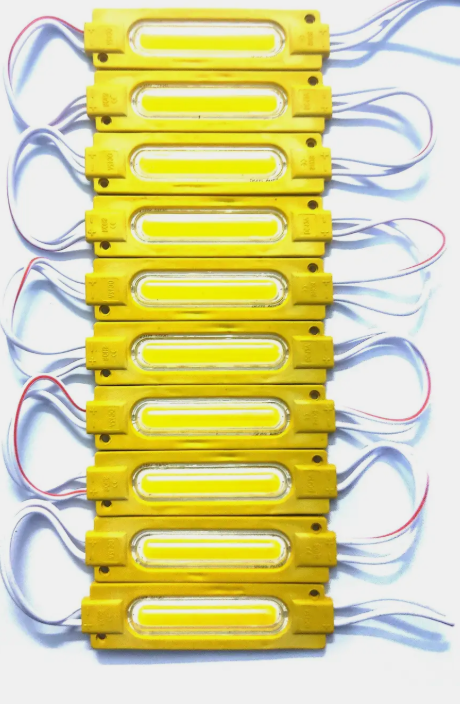 Pack of 10 Pieces (YELLOW) DC 12V 2 Watt Capsule Shape LED Module For Decoration Light Electronic Hobby Kit