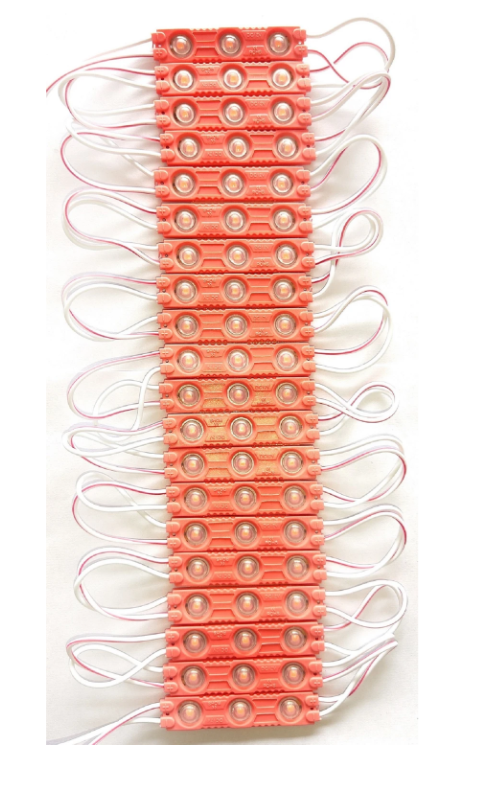 20 Pieces {PINK} DC 12V 1.5 Watt 3 LED Optical Lens Module Strip Light Electronic Hobby Kit