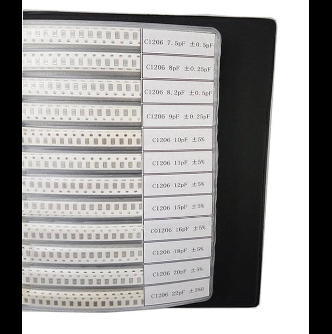 1206 SMD Capacitor Sample Book Kit – 80 Values × 50pcs Each (4000 Capacitors Total)