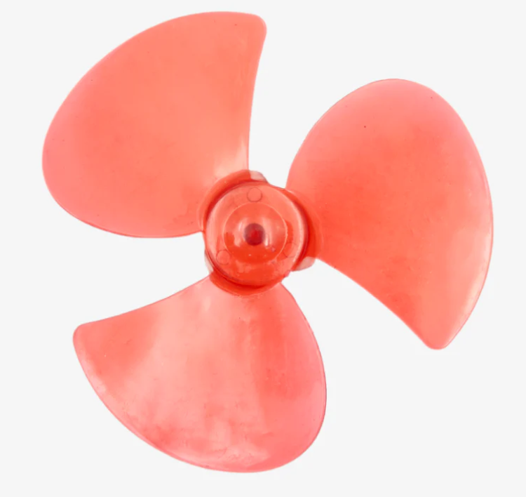 DC Motor Fan Blade 3-Wing Fan For Toy Motor Round Curved Blade - 5.4 Inches