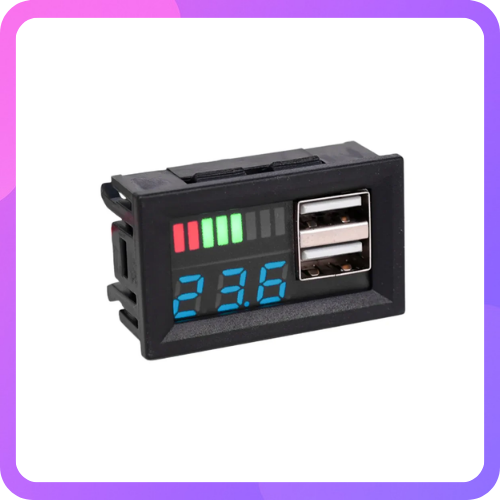 Dual USB Voltmeter for Lead Acid Batteries