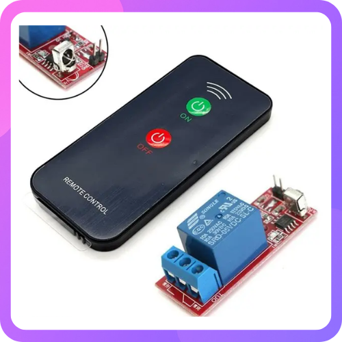 12V 1 Channel Wireless RF Relay Module with ON/OFF Remote Control – 433MHz Smart Switch