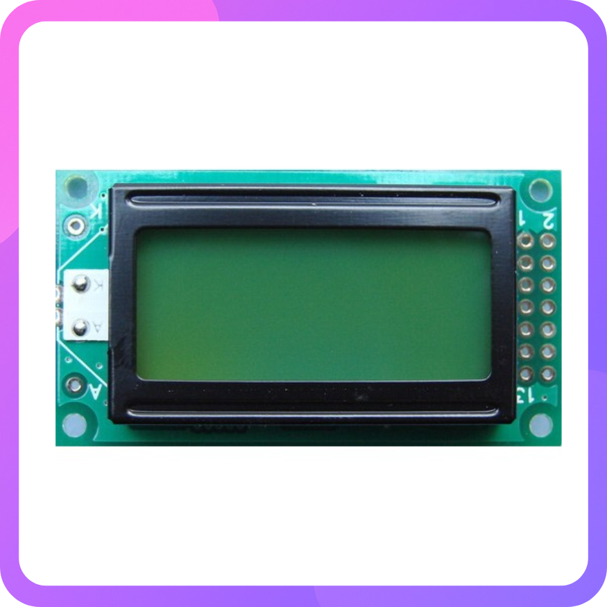 8×1 Character LCD Module — Green Backlight (JDH571M6)