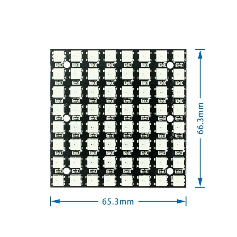 WS2812B 8×8 Addressable RGB LED Matrix Panel 64-Bit 5V – WHITEVALLEY ...