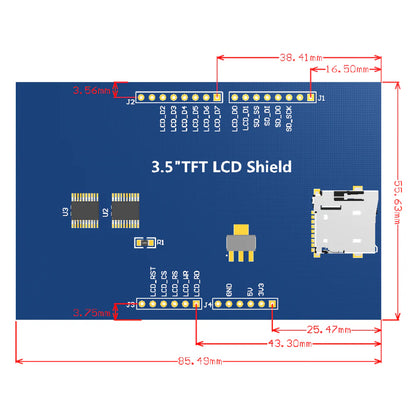 3.5″ TFT Shield for Arduino — Display Module (No Touch)