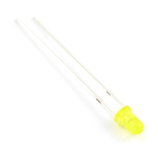 3mm Round Yellow LED 2Pin Through Hole Yellow Diffused LED yellow-yellow