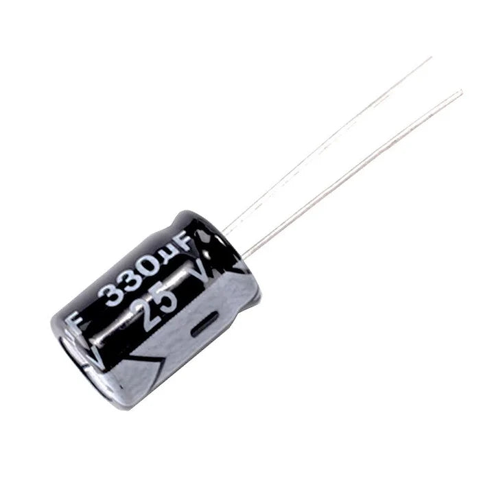 330uF 25V Electrolytic Capacitor 8x12mm Lead space 3mm
