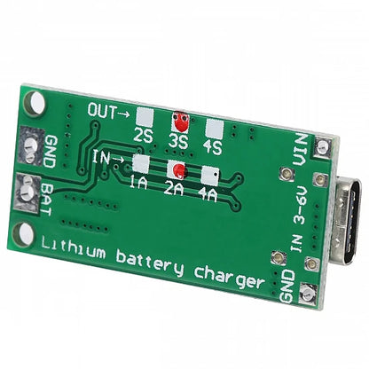 3S-2A |18650 Polymer Lithium Ion Charger Type C to 3S 12.6V 2A Booster Module