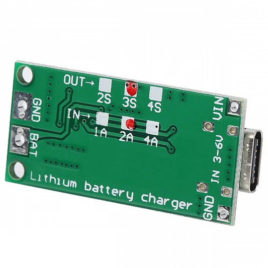 3S-2A |18650 Polymer Lithium Ion Charger Type C to 3S 12.6V 2A Booster Module