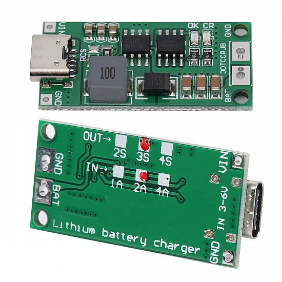 3S-2A |18650 Polymer Lithium Ion Charger Type C to 3S 12.6V 2A Booster Module