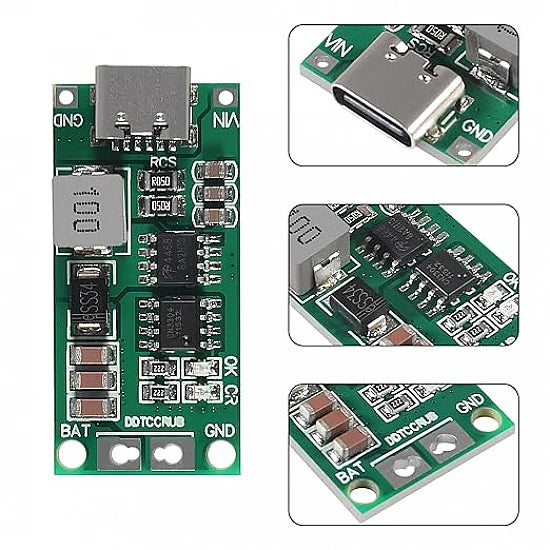 3S-4A |18650 Polymer Lithium Ion Charger Type C to 3S 12.6V 4A Booster Module