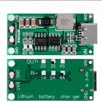 3S-4A |18650 Polymer Lithium Ion Charger Type C to 3S 12.6V 4A Booster Module