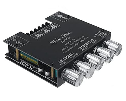 ZK-MT21 Bluetooth 5.0 Subwoofer Amplifier Board 50WX2+100W 2.1 Channel Power Audio Stereo Amplifier Tone Board Bass AMP AUX