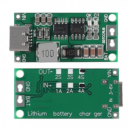 4S-4A |18650 Polymer Lithium Ion Charger Type C to 4S 14.8V 4A Booster Module