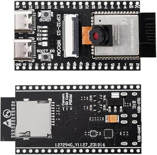 ESP32 S3 CAM ESP32 S3 WROOM 1 N16R8, ESP32-S3-DEVKITC-1-N16R8 Development Board with OV3660 Camera Module