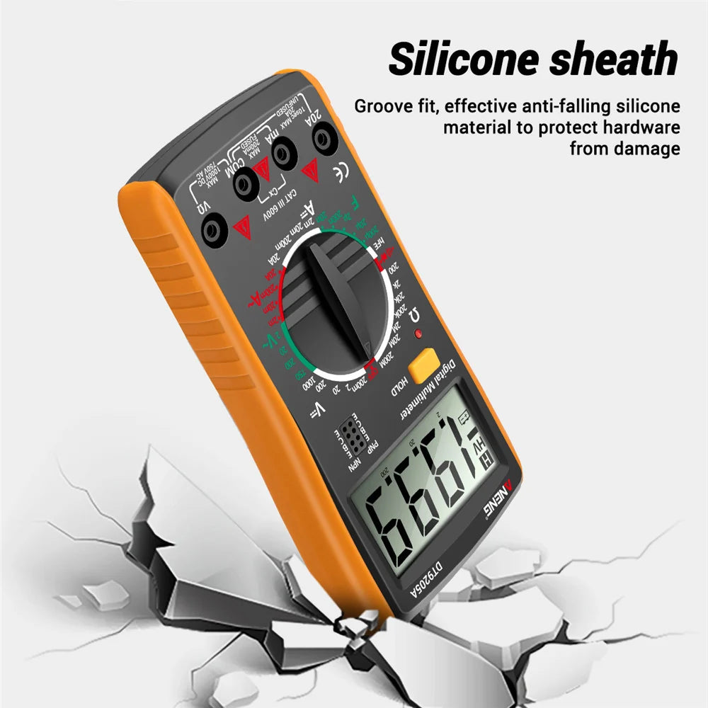 aneng-dt9205a-multifunctional-hd-digital-true-rms-multimeter-ac-dc-voltage-meter-orange