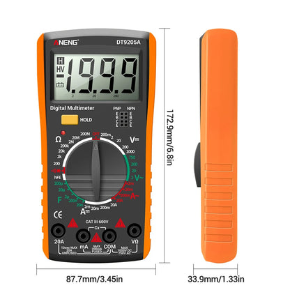 aneng-dt9205a-multifunctional-hd-digital-true-rms-multimeter-ac-dc-voltage-meter-orange