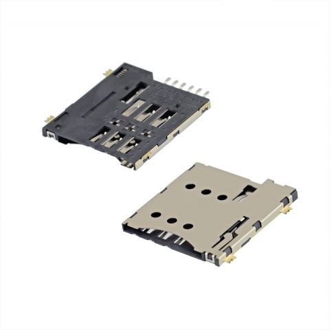 6‑Pin SIM Card Holder Socket — Micro SIM Tray