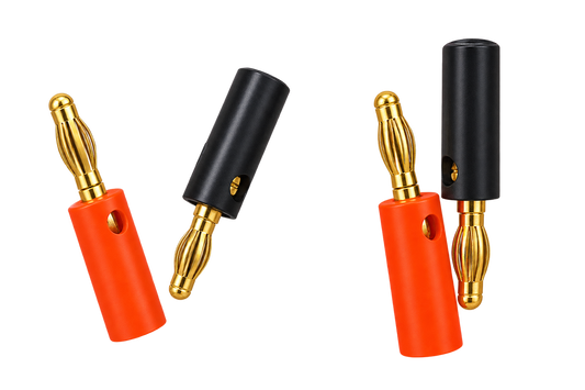 4mm Banana Jack Plug Connector Male - Pack of 2 - Any Colour