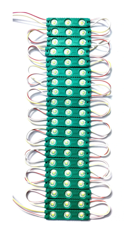20 Pieces {GREEN} 12Volt 1.5 Watt DC Optical Lens 3 LED Module Lamp Decoration Light Electronic Hobby Kit
