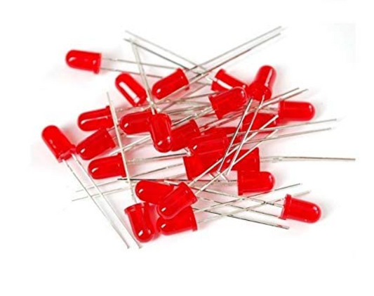 (PACK OF 100) LED 5mm Round RED