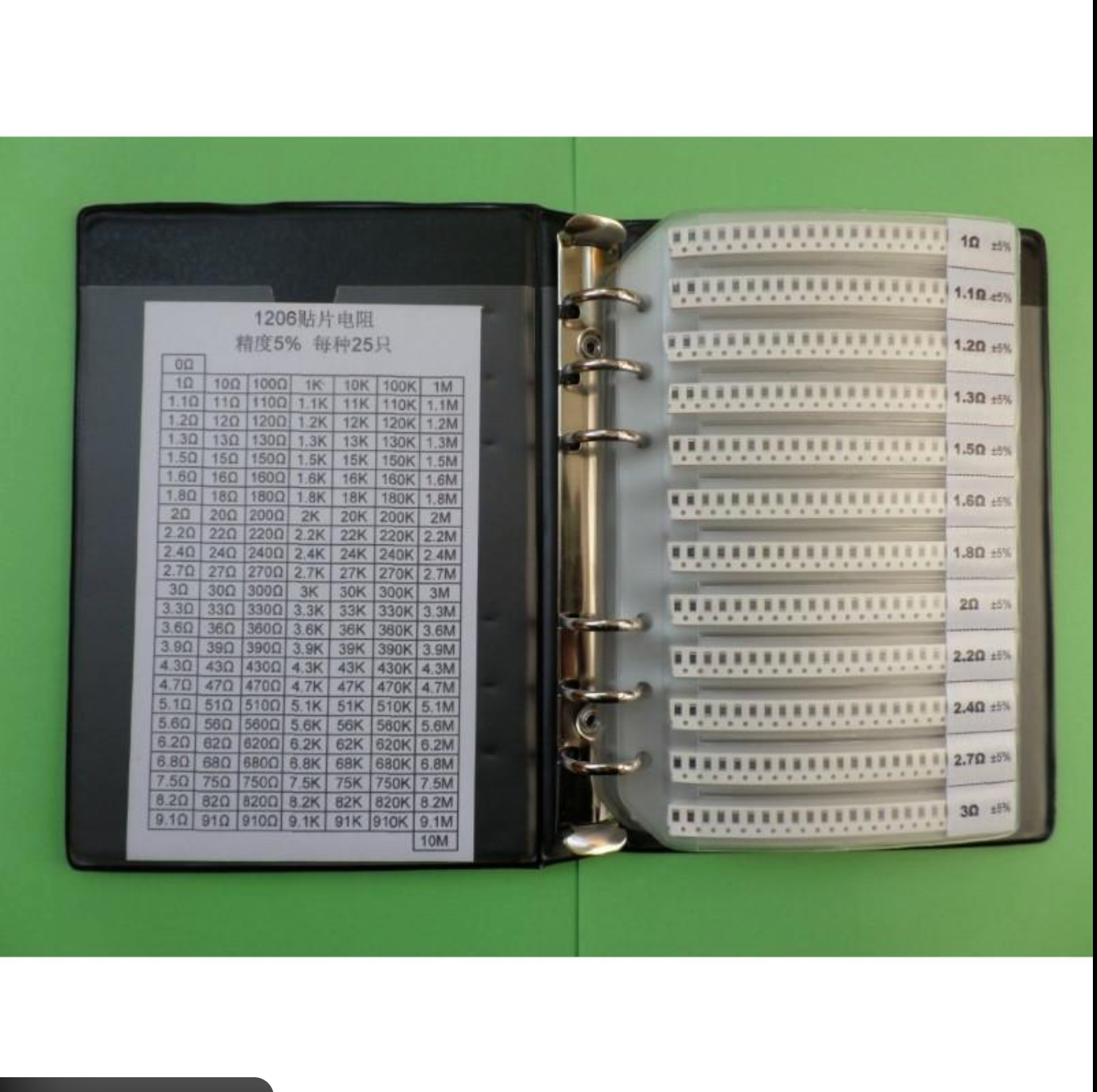 1206 SMD Resistor Sample Book Kit – 170 Values × 50pcs Each (8500 Resistors Total)