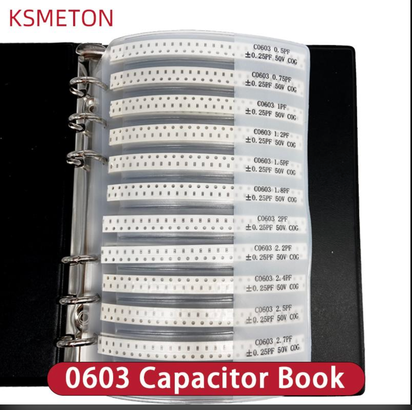 0603 SMD Capacitor Sample Book Kit – 90 Values × 50pcs Each (4500 Capacitors Total)