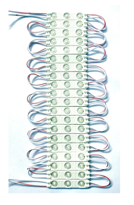 20 Pieces {WHITE} 12Volt 1.5 Watt DC Optical Lens 3 LED Module Lamp Decoration Light Electronic Hobby Kit