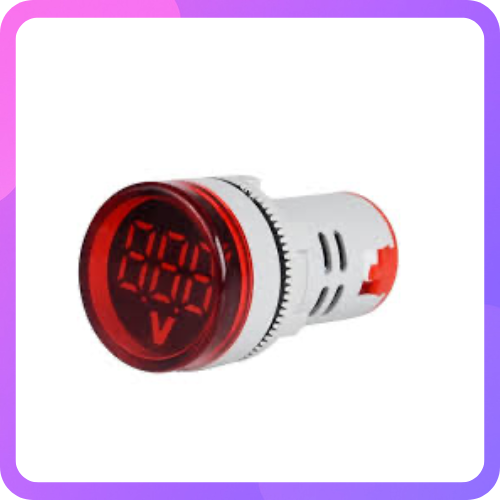 Red AC60-500V 22mm AD16-22DSV Digital Voltmeter Indicator with Big Digital Tube