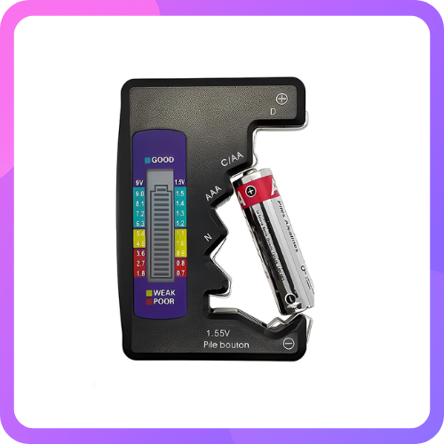 Universal Digital Battery Checker For AA/AAA/9V/C/D/N/1.5V Button Cell Battery, Small Accurate Cell Tester