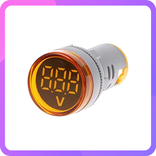 Yellow Round Voltmeter 0-30V