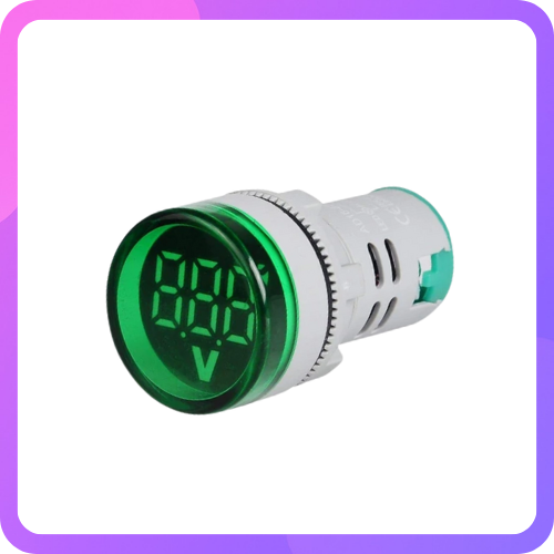 Green AC20-500V 22mm AD16-22DSV digital voltmeter Indicator with Big Digital Tube