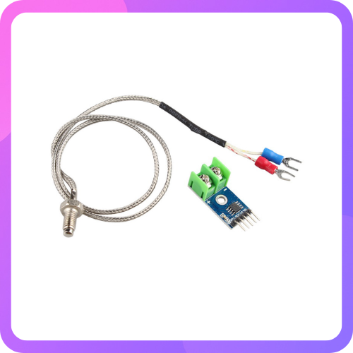 MAX6675 Module + K-Type Thermocouple Temperature Sensor (0°C to 1024°C)