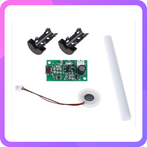 Micro USB Humidifier Kit DIY Mist Maker | Mini Ultrasonic Aroma Diffuser Fogger Module for Car, Home, Office | Silent Cool Mist Maker with Filter & Circuit Board