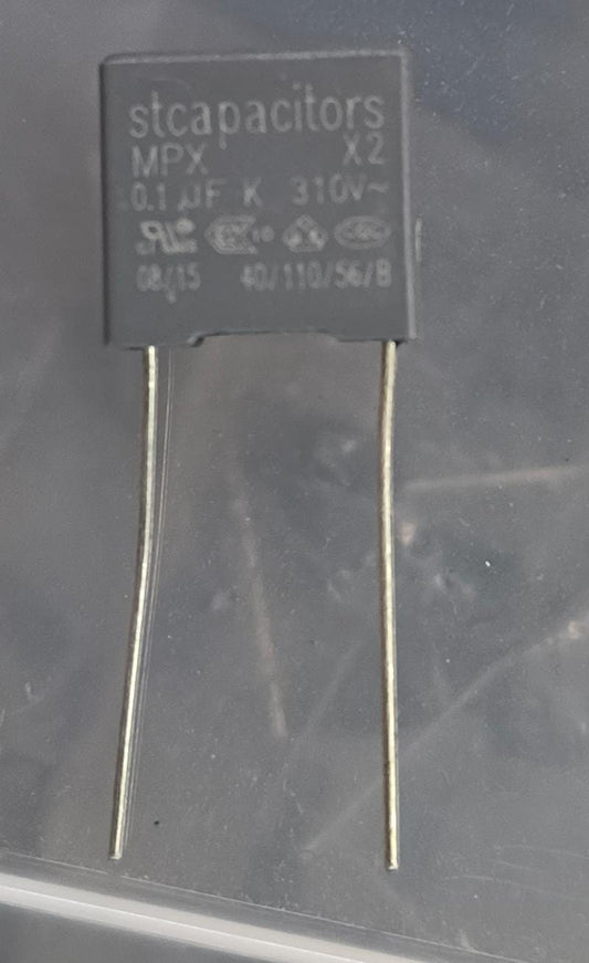0.1µF X2 Safety Capacitor 310V AC 100nF 104K Metallized Polypropylene Film Capacitor EMI RFI Noise Suppression for SMPS, Power Supply & Electronics