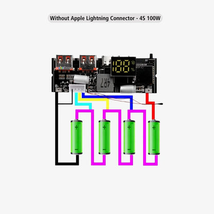 4S/5S 65W 100W 4/6 Port Two Way Fast Charging Power Bank Module Circuit Board