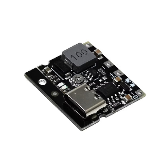 Black 3.7V to 9V 5V Multimeter Modified 18650 Lithium Battery Charge Boost and Discharge Integrated Adjustable Module 2A（Type C）