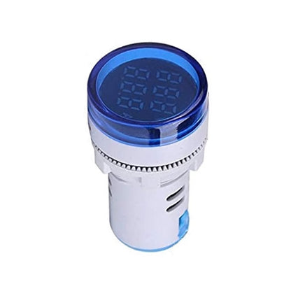 Blue AC50-500V 0-100A 22mm AD16-22DVA Round LED Indicator Light with Transformer