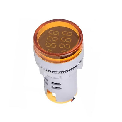 Yellow AC50-500V 0-100A 22mm AD16-22DVA Round LED Indicator Light with Transformer