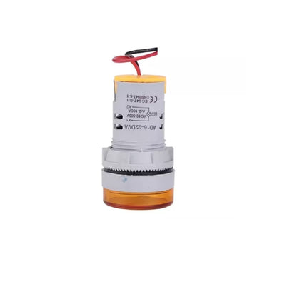 Yellow AC50-500V 0-100A 22mm AD16-22DVA Round LED Indicator Light with Transformer