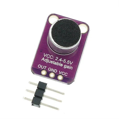 MAX4466 Electret Microphone Amplifier with Adjustable Gain Module