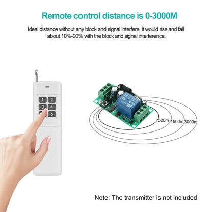 3000m Long Range Distance High Power 12CH Portable Remote  Control Key Fob 12 CH RF 433 MHz Transmitter