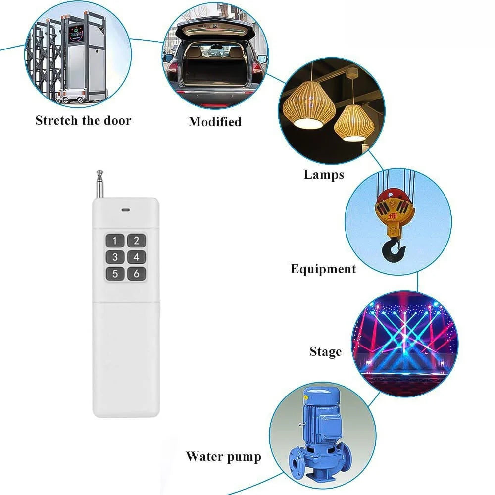 3000m Long Range Distance High Power 12CH Portable Remote  Control Key Fob 12 CH RF 433 MHz Transmitter