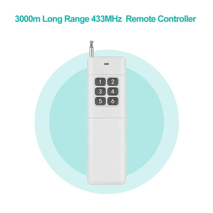 3000m Long Range Distance High Power 12CH Portable Remote  Control Key Fob 12 CH RF 433 MHz Transmitter